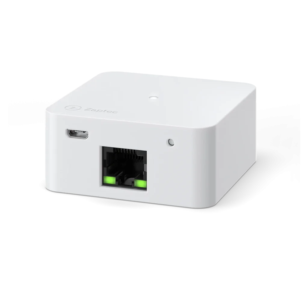 Valkoinen Zaptec Sense -järjestelmä takaviisosta